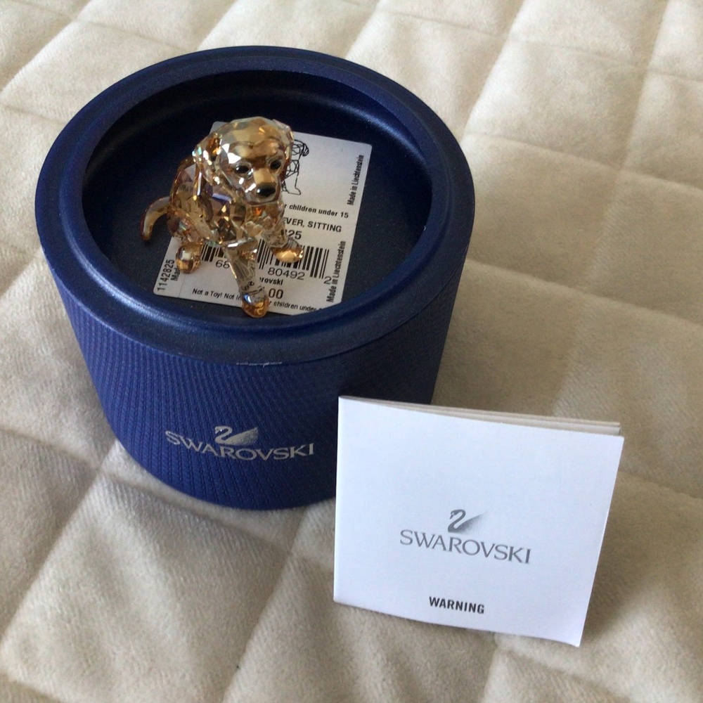 NWT Swarovski Golden Retriever Sitting